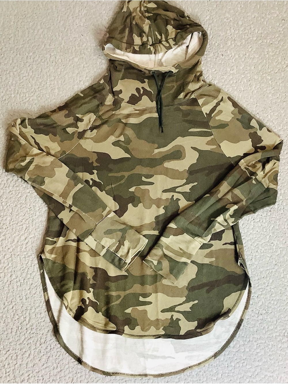 Avia Camo Hooded Sweatshirt in Green & Tan